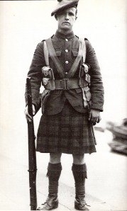 A Scots soldier of the 10th Argyll and Sutherland Highlanders.